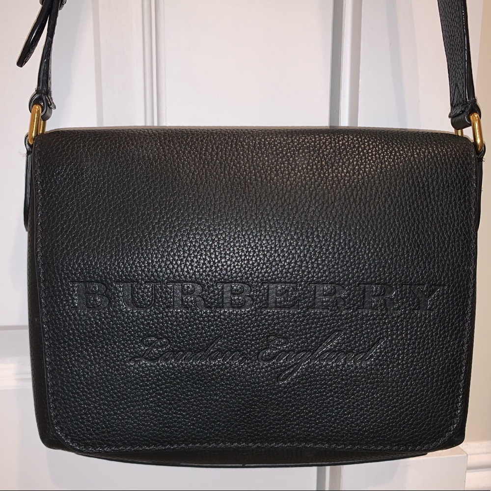 Black Leather Burberry Crossbody